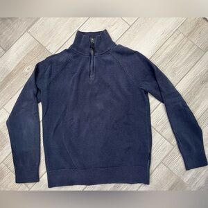 Crewcuts Boys Cotton Half Zip Navy Pullover Sweater Size XL 12-14